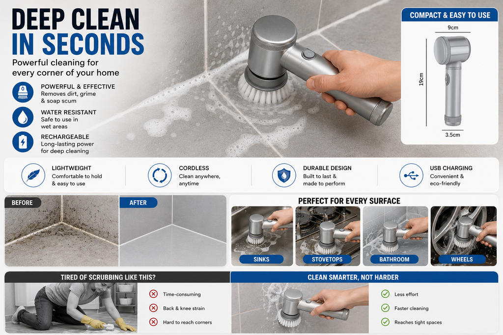 TurboSpin Scrubber™ – Deep Clean Without Scrubbing