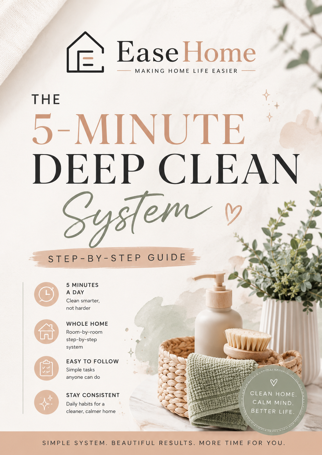 5-Minute Deep Clean System (Step-by-Step Guide) EaseHome 2026 Edition